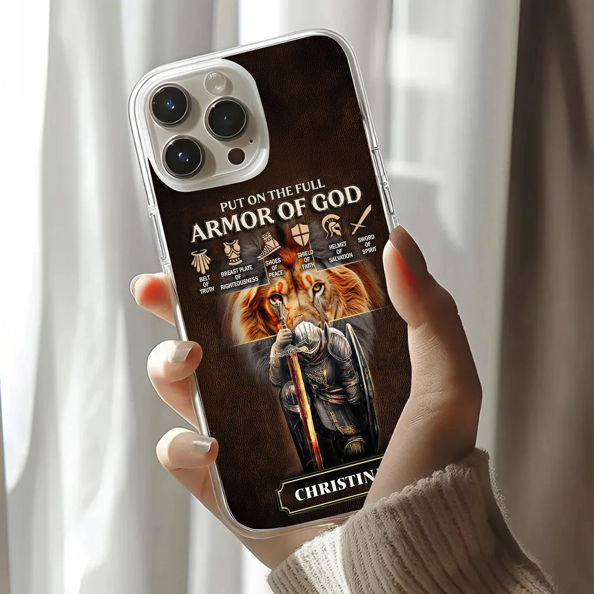 Put On The Full Armor Of God - Personalized Phone Case TD118 - Image 3