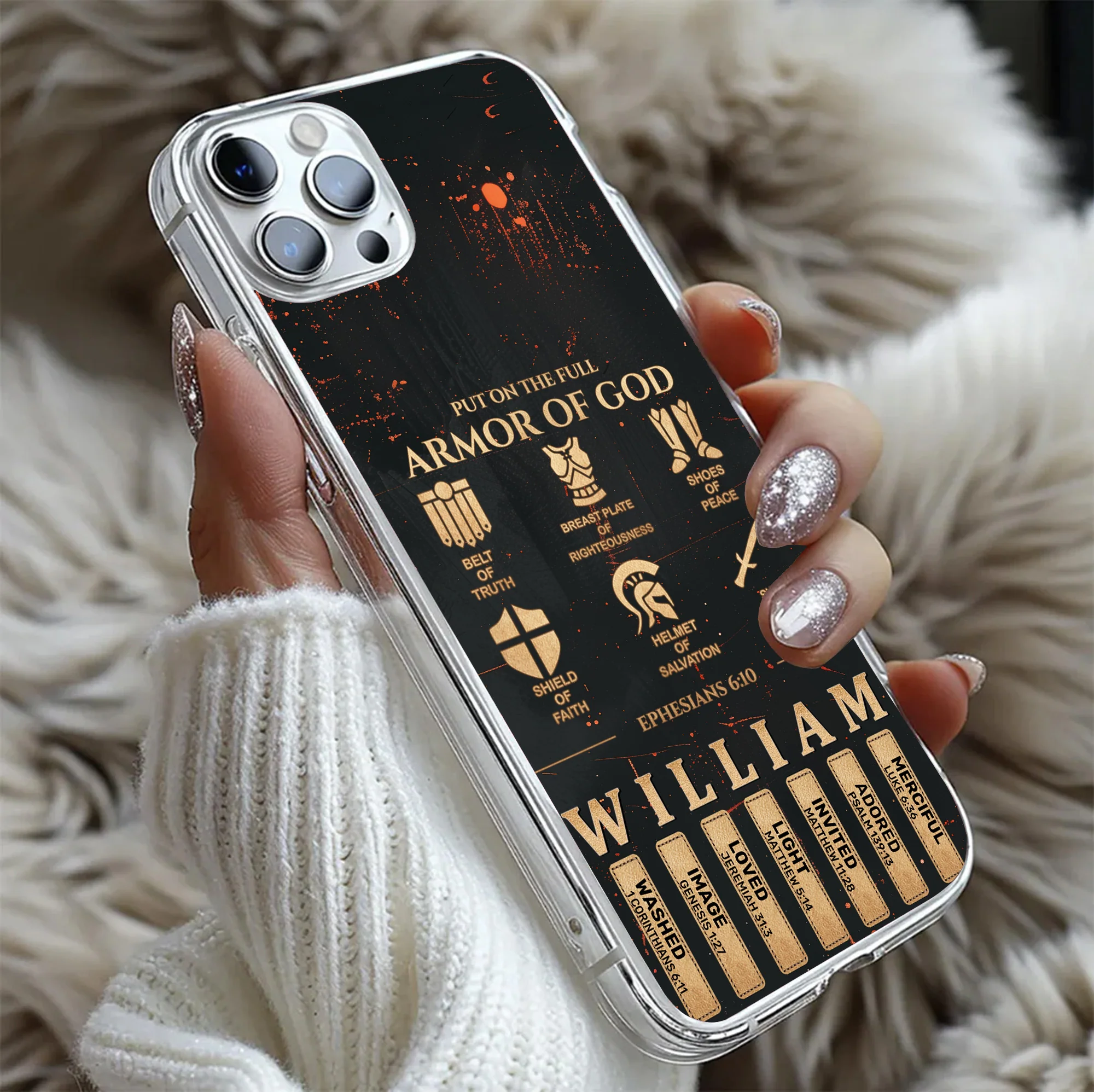 Put On The Full Armor Of God - Personalized Phone Case TD118 - Image 5