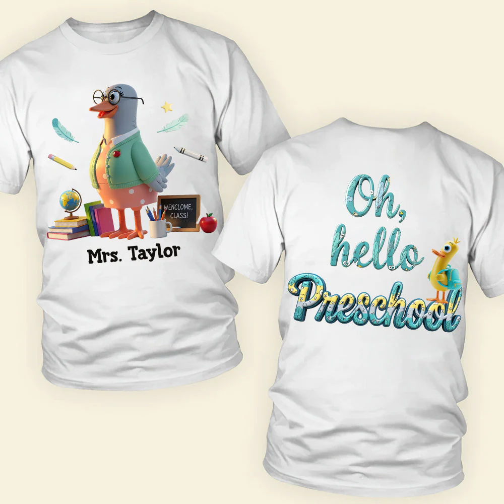 Quack To School Oh Hello Custom Grade Level - Personalized Shirt TD118 - Image 3