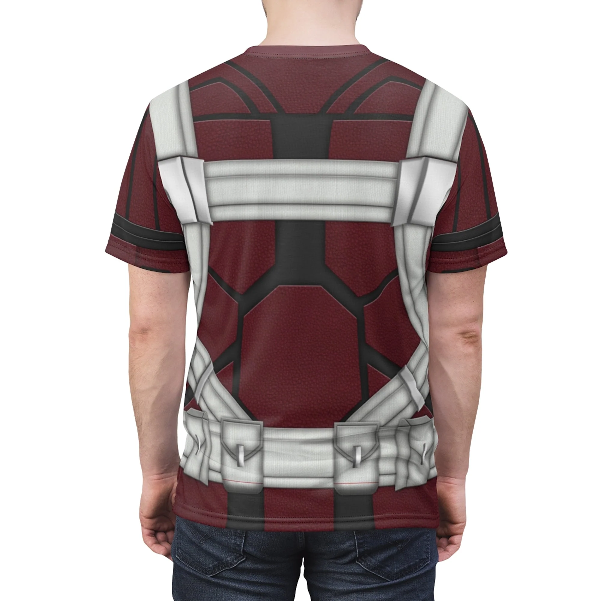 Red Guardian Black Widow Costume T-shirt For Men - Image 2
