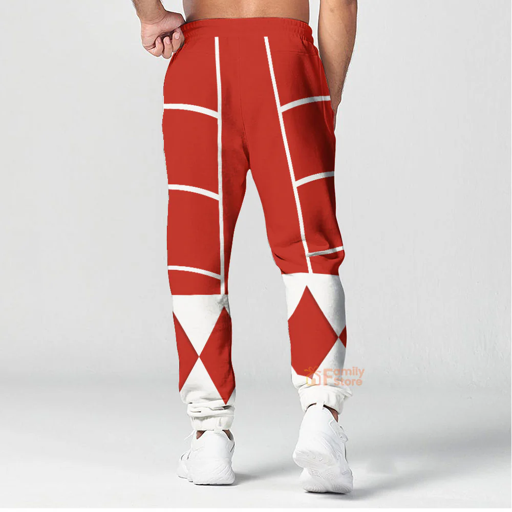 Red Mighty Morphin Power Ranger Cosplay C2 - Hoodie Set, Sweatshirt, Sweatpants | PRHS91 - Image 10