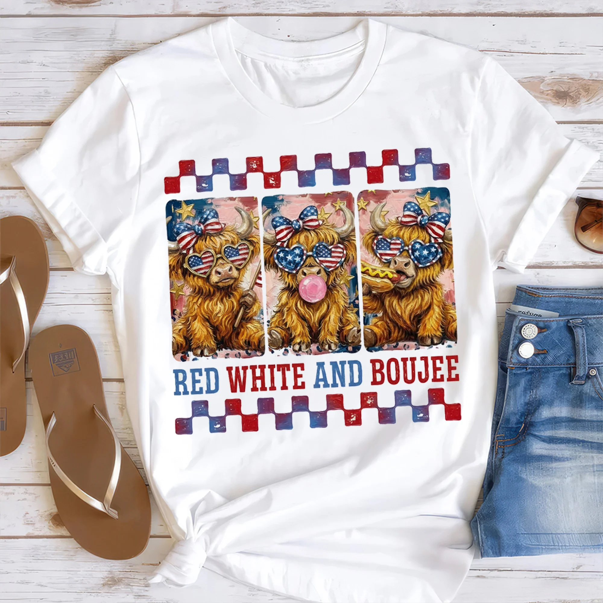 Red White And Boujee - Personalized Shirt - Gift For Patriotic - Image 5