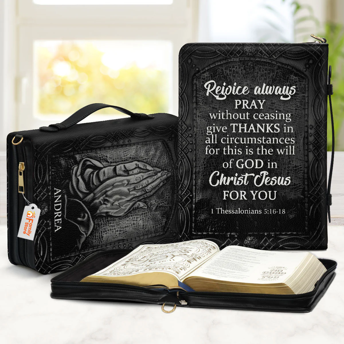 Rejoice Always Pray - Scripture Gifts For Women Of God - Personalized Bible Covers - AT4082452 - Image 2