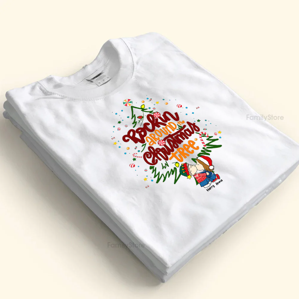 Rockin' Around The Christmas Tree Peanut - Personalized Shirt - Gift For Couple, Husband Wife - CL45 NH96 - Image 4