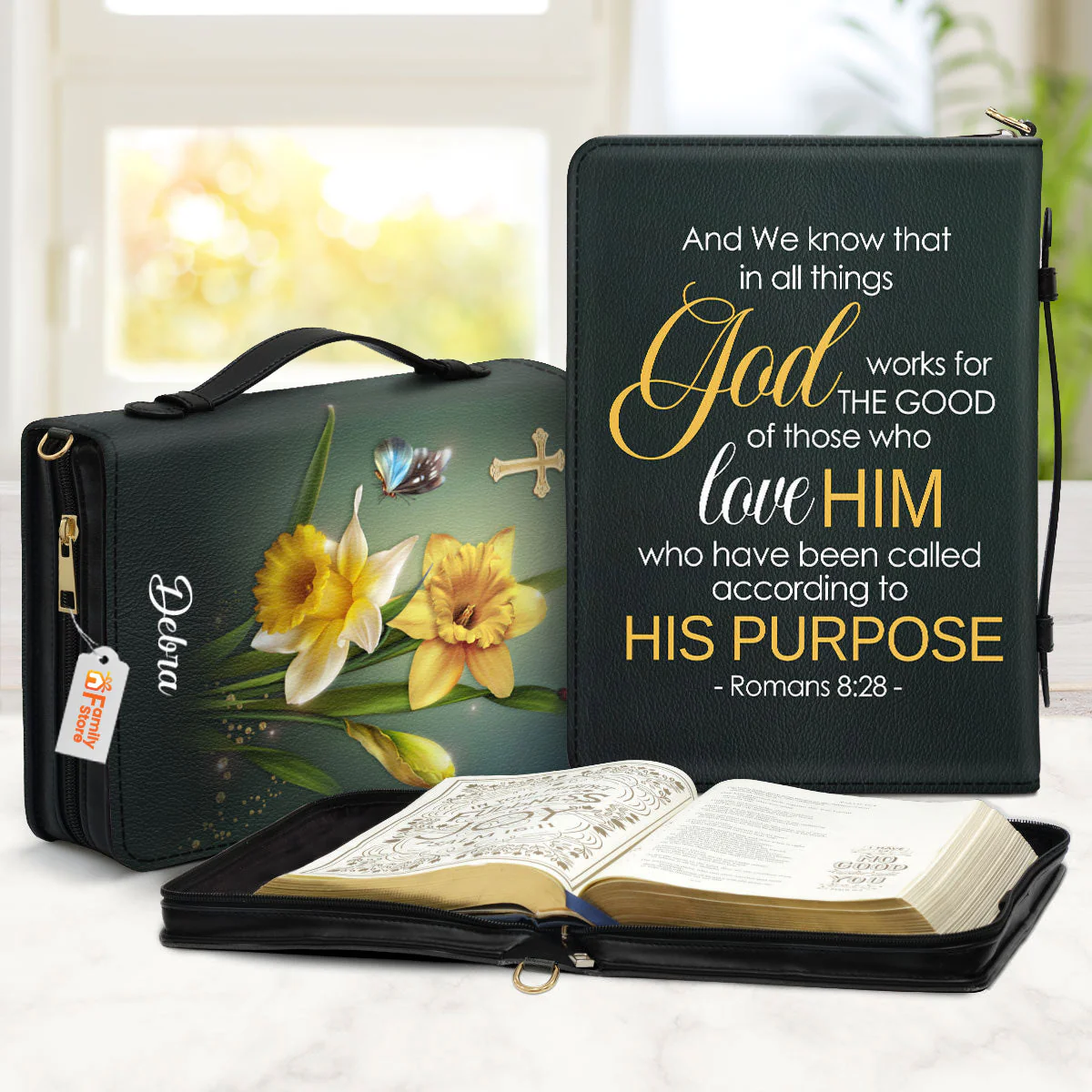 Romans 828 And We Know That In All Things Gods Works - Beautiful Personalized Bible Covers - AT4082444 - Image 2