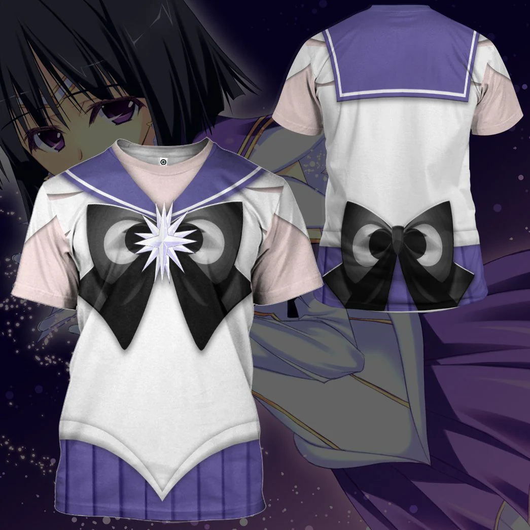 Sailor Saturn Costume Cosplay T-Shirt 3D - Image 3