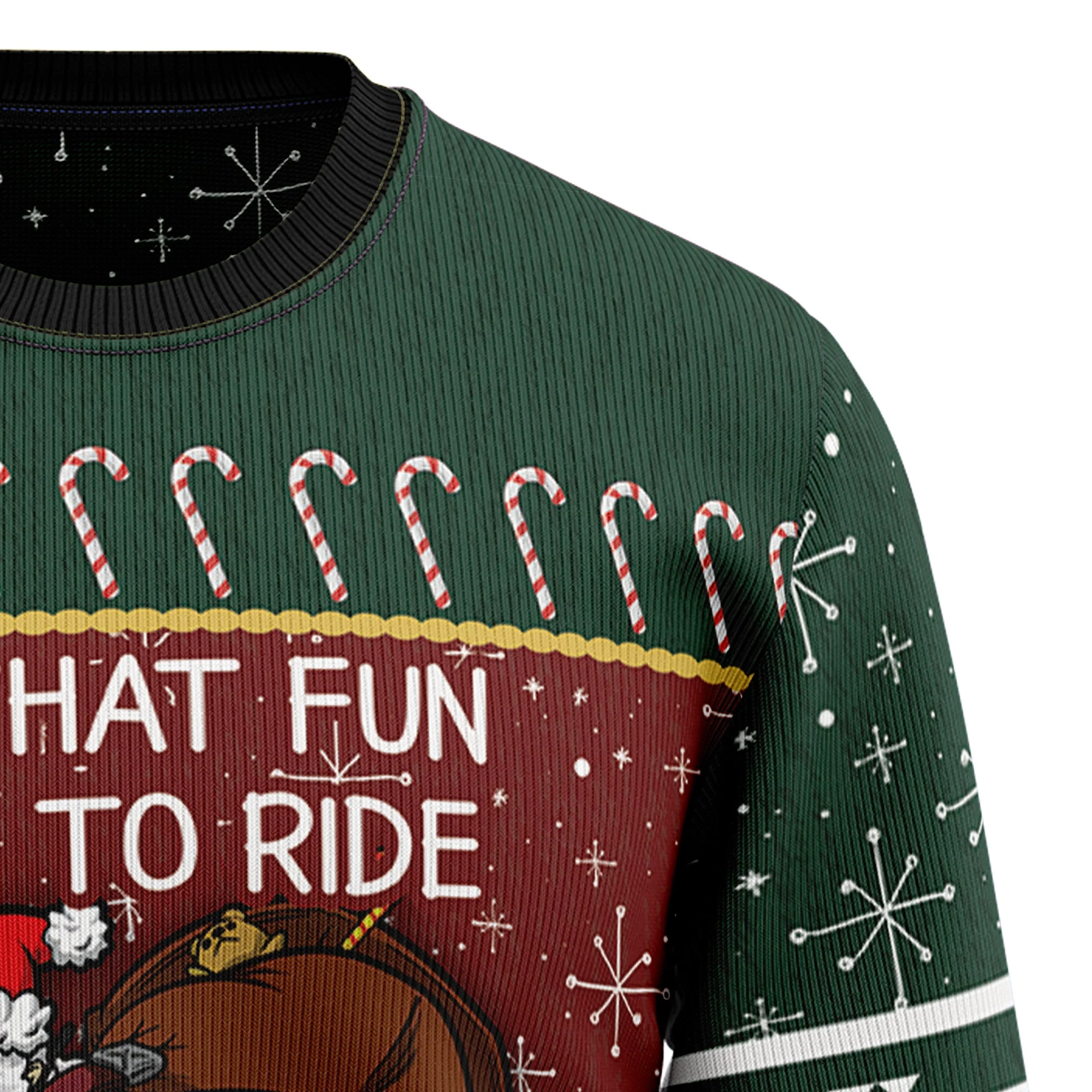 Santa Cycling Ugly Christmas Sweater For Men And Women - Image 3