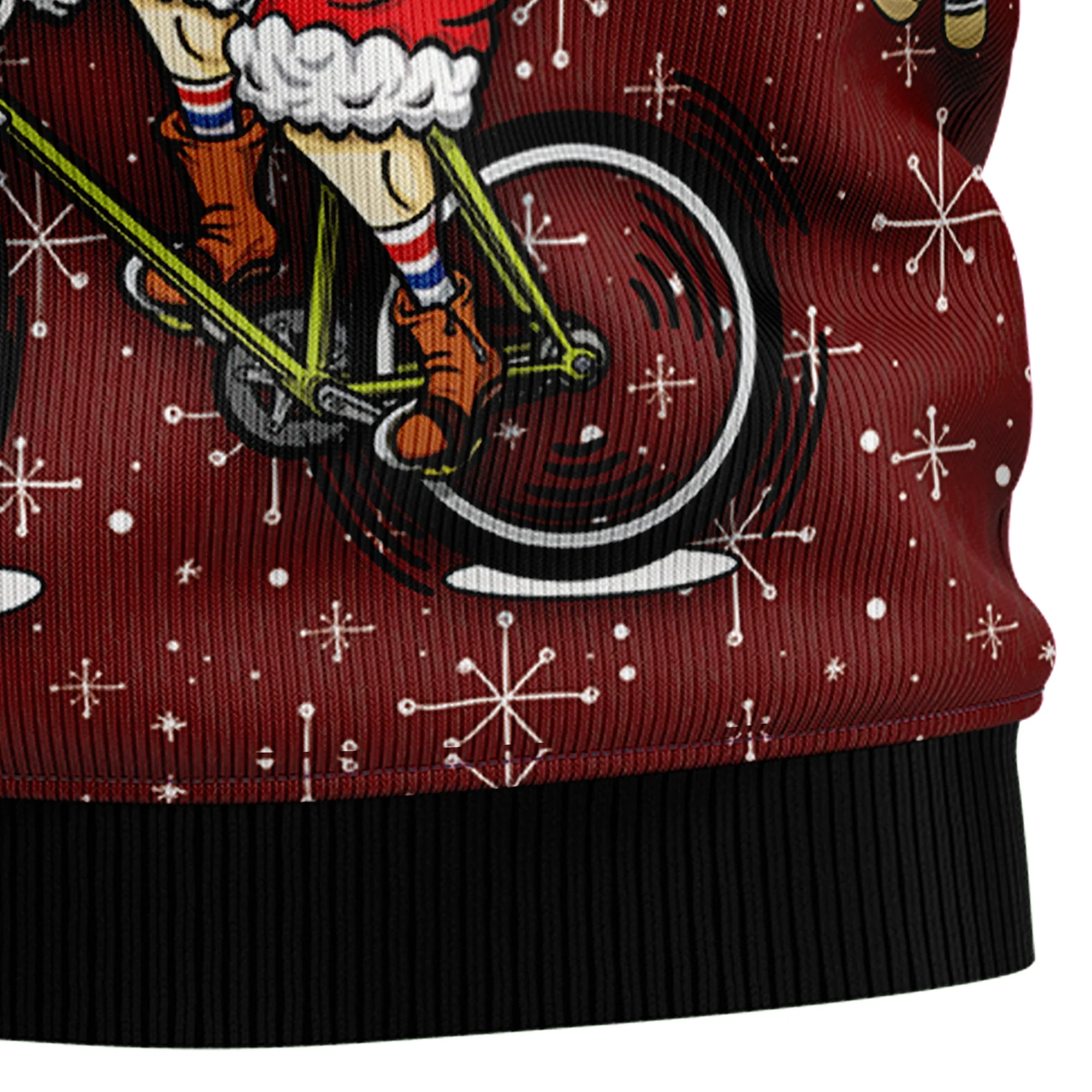 Santa Cycling Ugly Christmas Sweater For Men And Women - Image 5