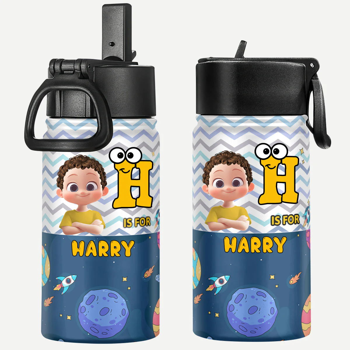 School Kid Name - Personalized Kid Water Bottle - Gift For Kids | GR29 TD118