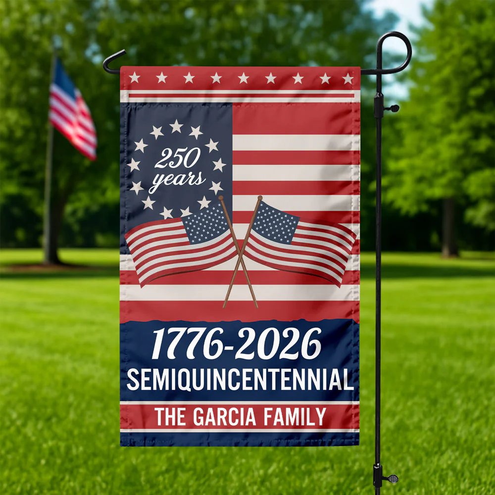 Semiquincentennial 250th Anniversary - Personalized Flag - Patriotic Gift For Family HN02 - Image 2