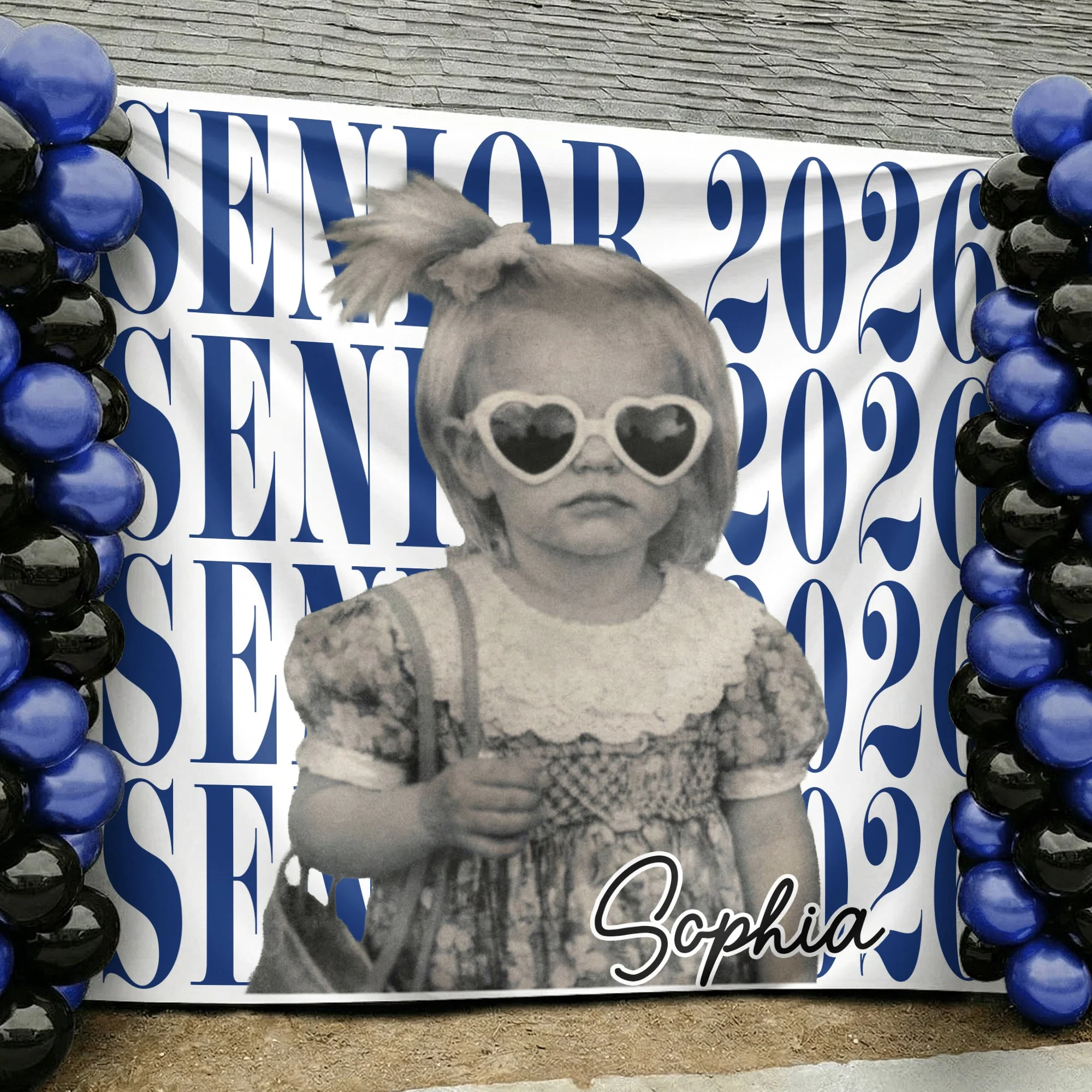 Senior Custom Vintage Photo - Personalized Backdrop - Gift For Graduates - Image 6