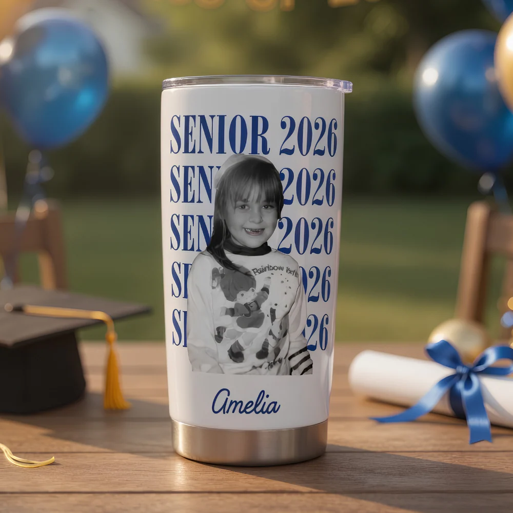 Senior Custom Vintage Photo - Personalized Tumbler - Gift For Graduates
