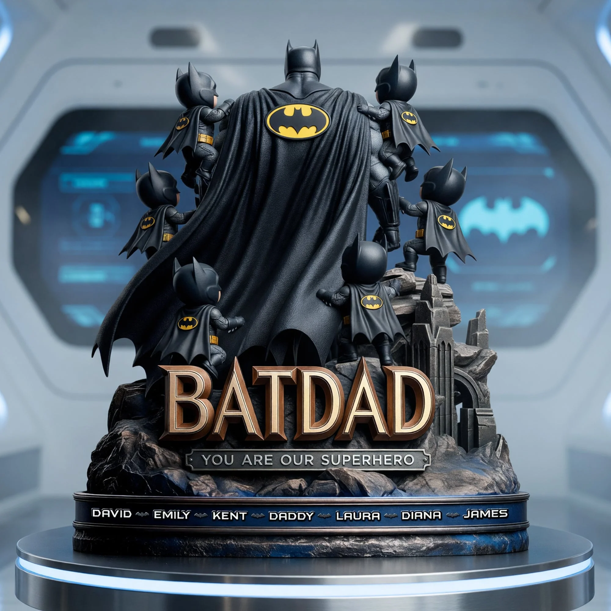 Shadow Dad You Are Super Hero - Personalized Acrylic Plaque - Gift For Dad