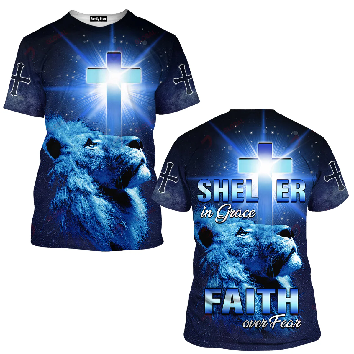 Shelter In Grace Faith Over Fear God Jesus Hawaiian Shirt - Image 10