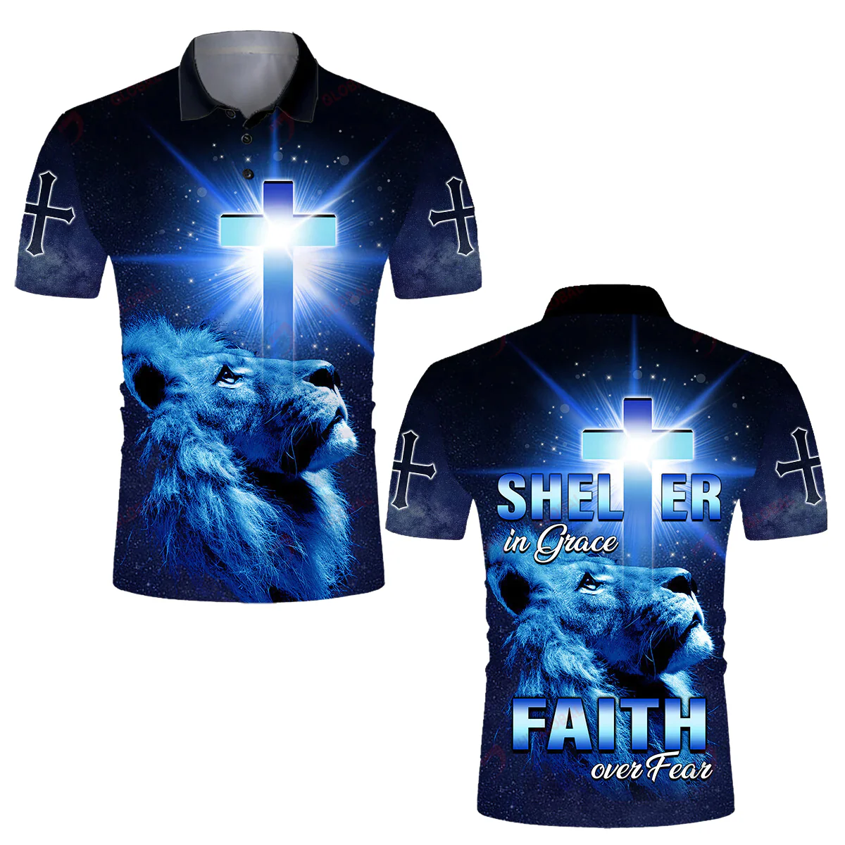Shelter In Grace Faith Over Fear God Jesus Hawaiian Shirt - Image 12