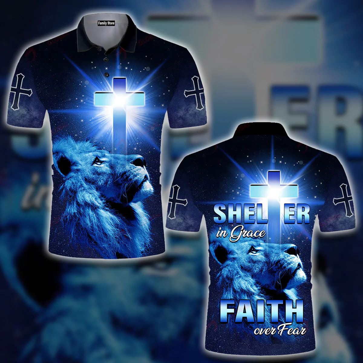 Shelter In Grace Faith Over Fear God Jesus Hawaiian Shirt - Image 13