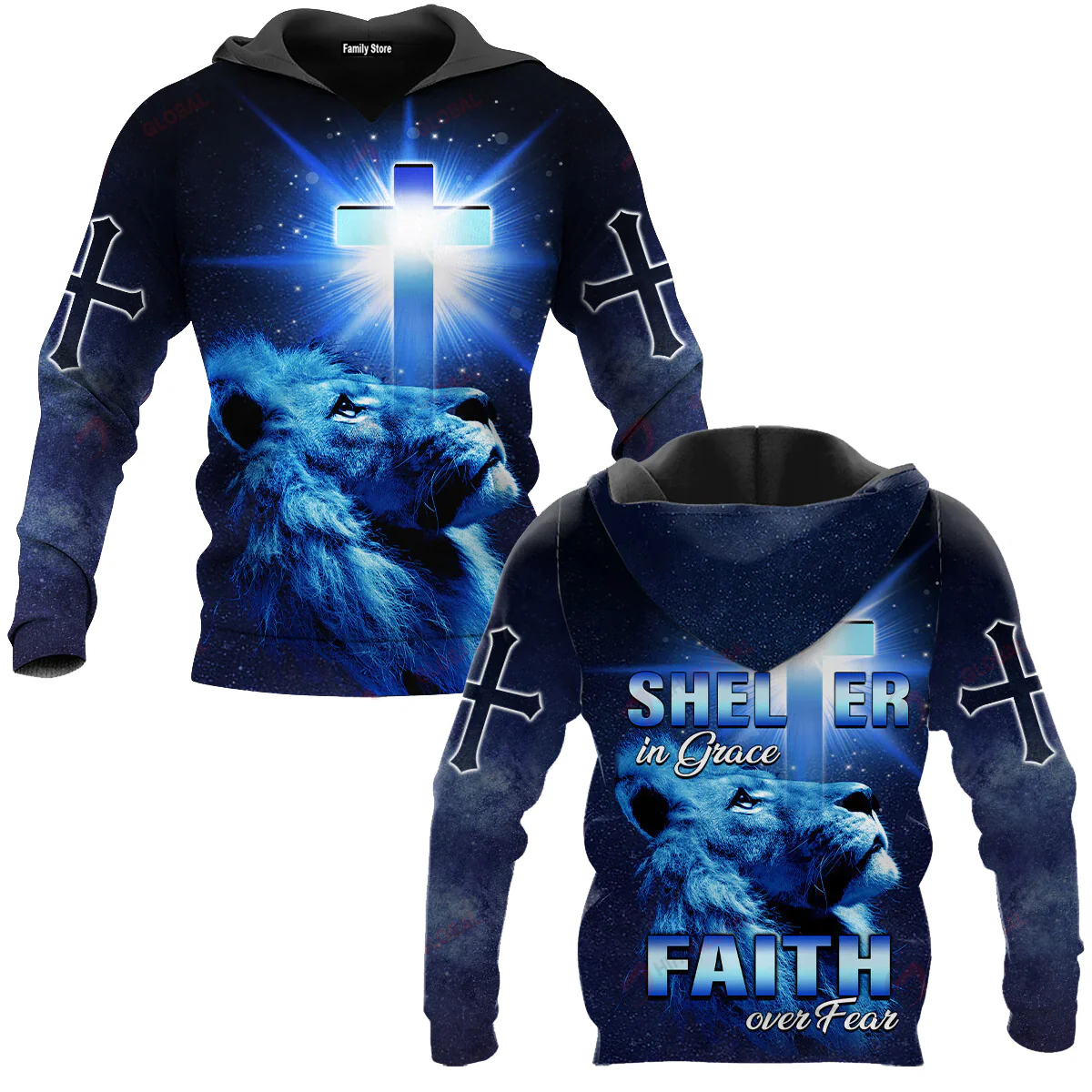Shelter In Grace Faith Over Fear God Jesus Hawaiian Shirt - Image 8