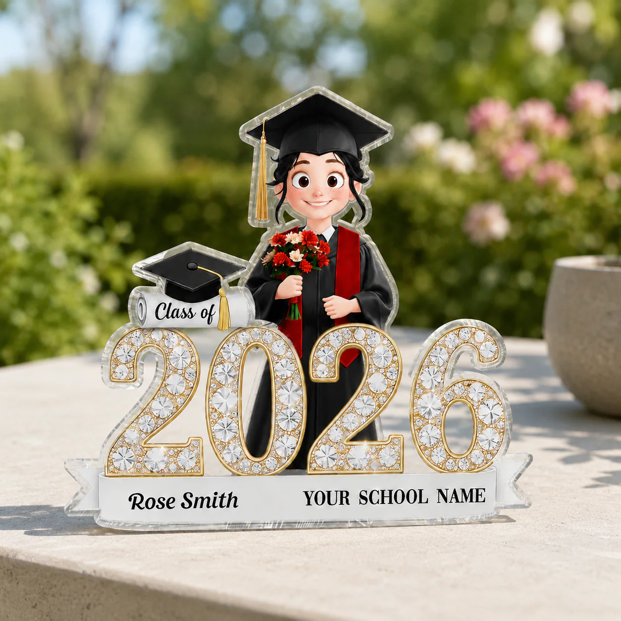 Shining Effect Class Of Graduation Senior - Personalized Acrylic Block Plaque - Gift For Graduation Day, Graduation Gift, Keepsake - Image 2