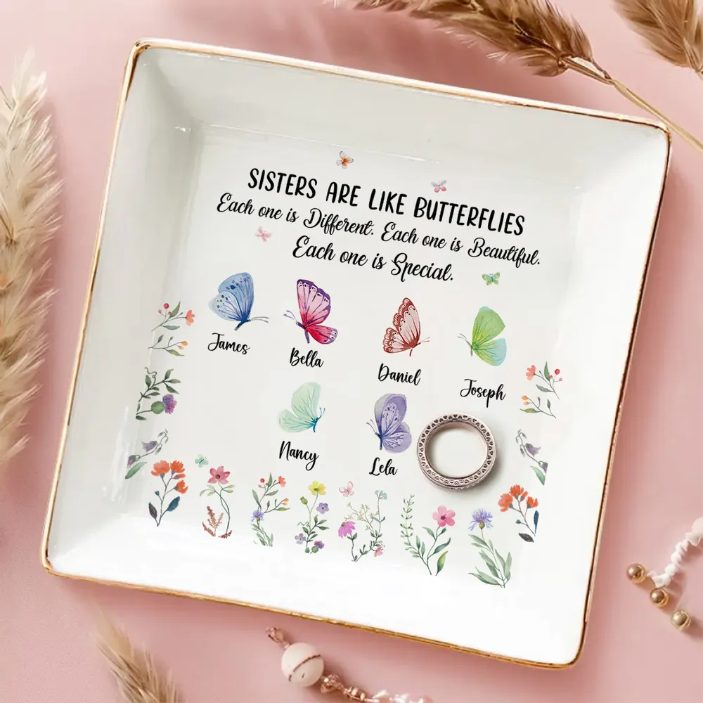 Sister Are The Gardeners Of Our Souls - Personalized Jewelry Dish - Gift For Besties, Friends, Sisters NA94 - Image 2