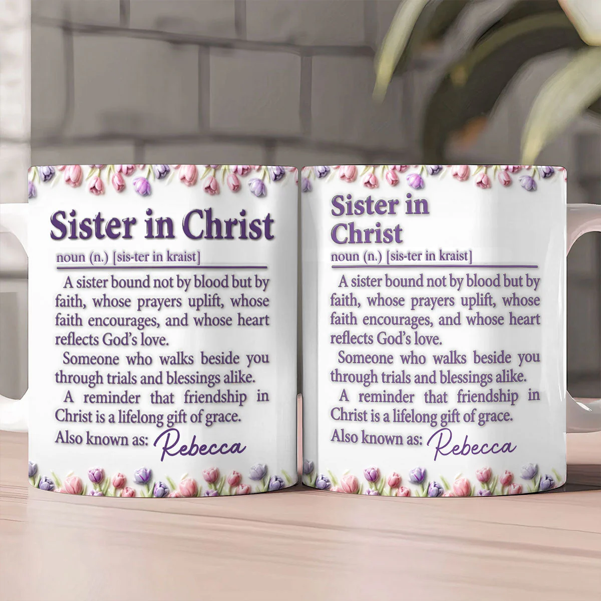 Sister In Christ - Personalized Ceramic Coffee Mug - Gift For Her - Image 2