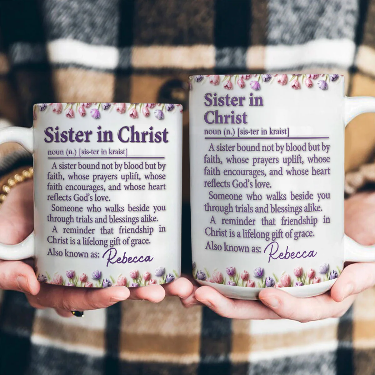 Sister In Christ - Personalized Ceramic Coffee Mug - Gift For Her - Image 4