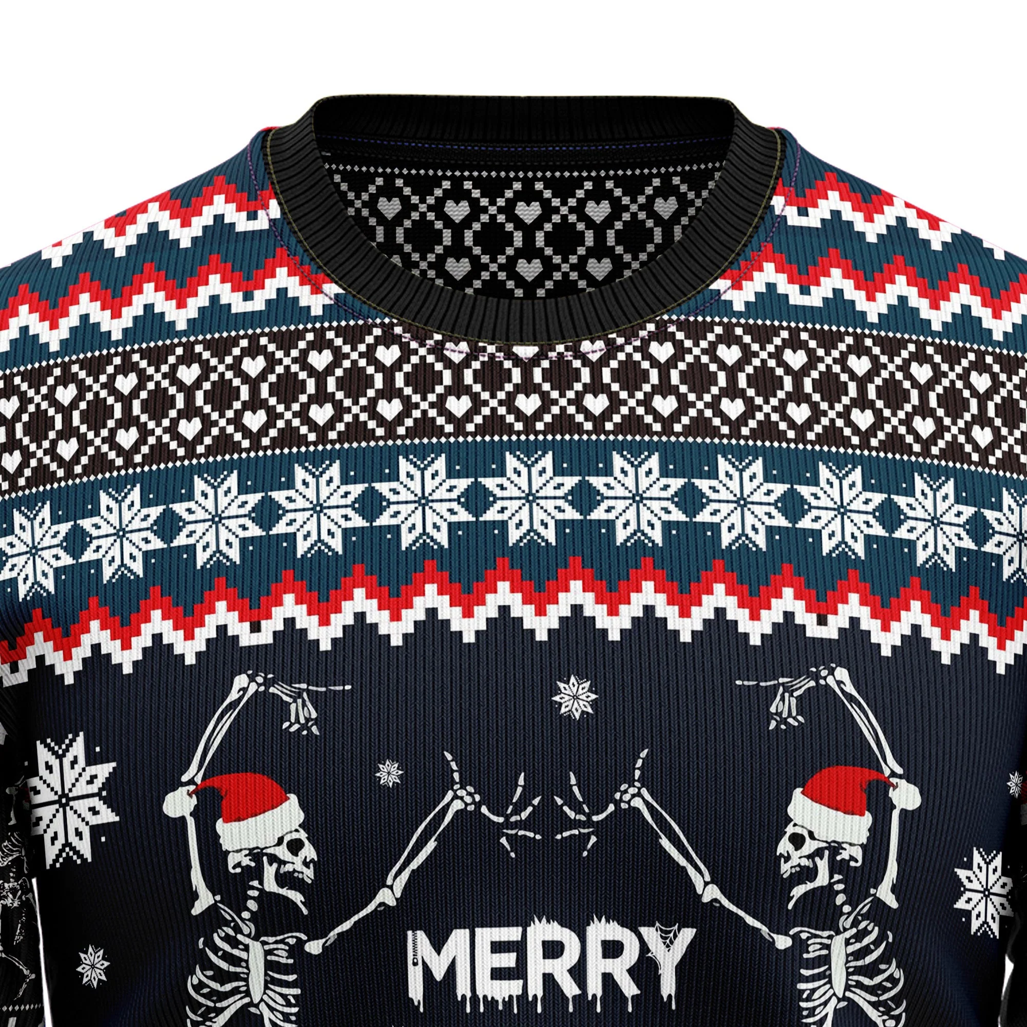 Skeleton Merry Creepmas - Funny Ugly Christmas Sweater - Image 2