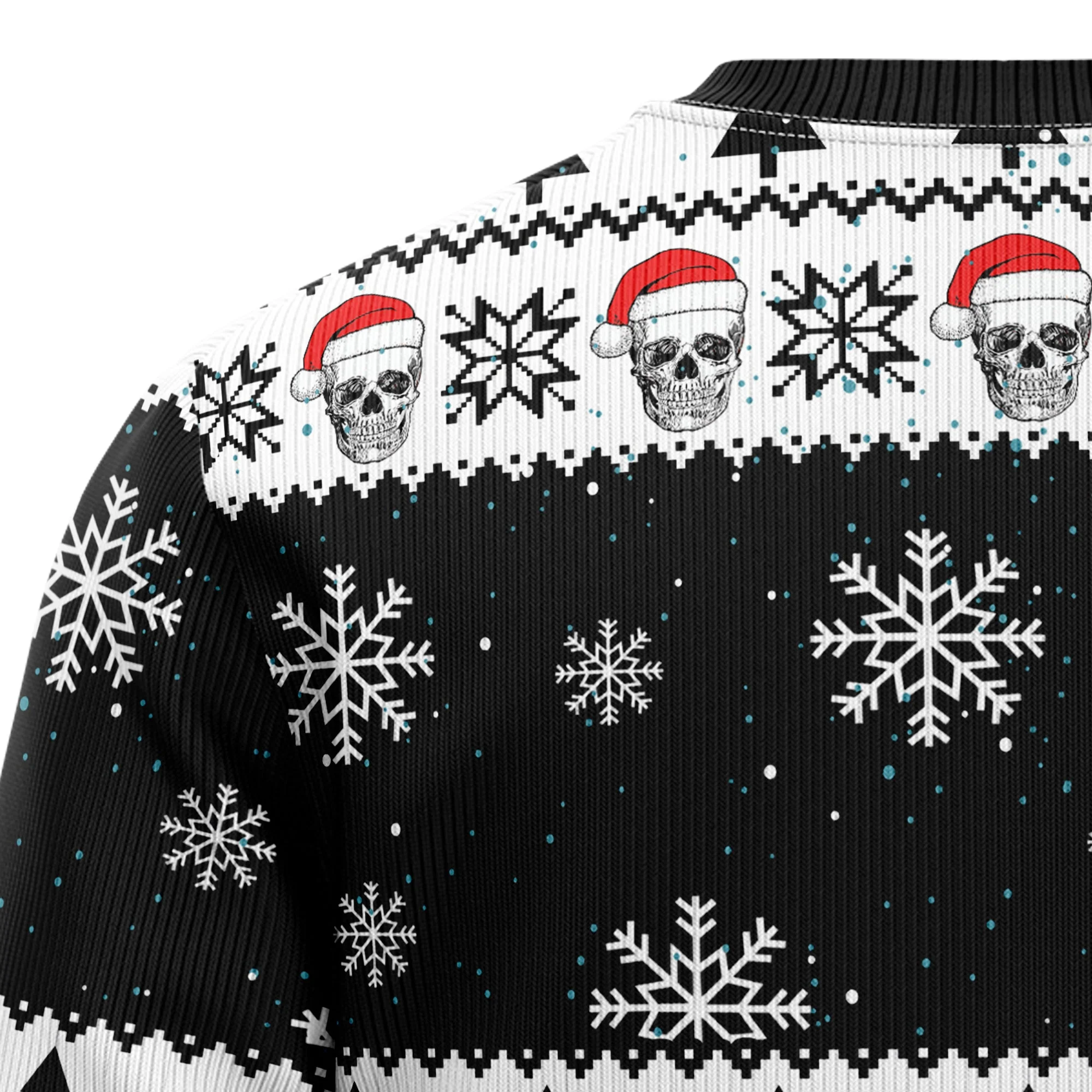 Skull Pine Tree Ugly Christmas Sweater - Funny Gift For Friend, Family Member - Image 8