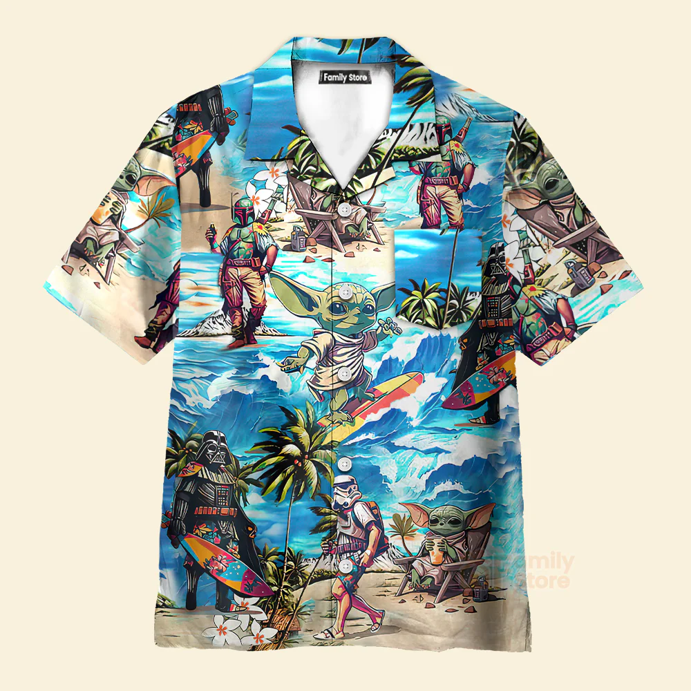 Special Starwars Surfing - Hawaiian Shirt For Men, Women, Kids - Image 2