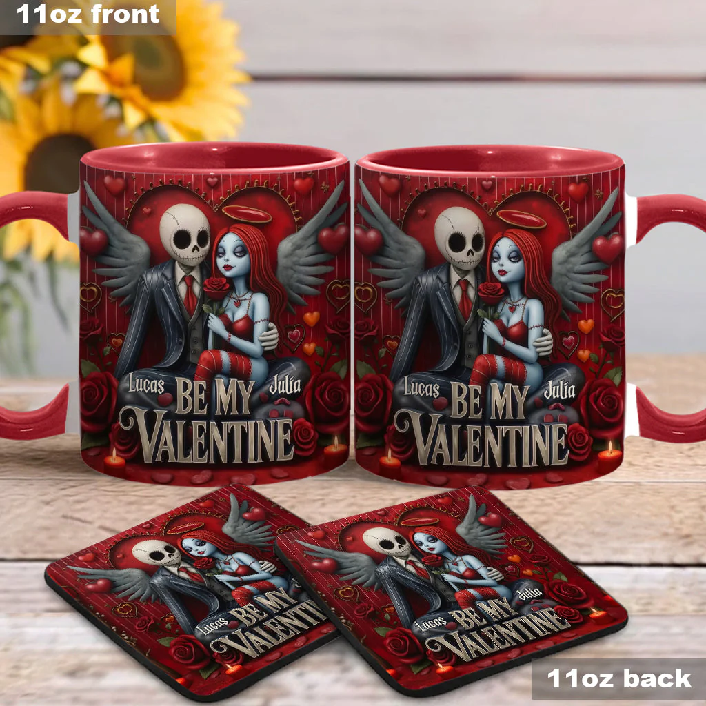 Spooky Be My Valentine - Personalized Accent Mug - Gift For Couples, Movie Fans | NL122 - Image 18