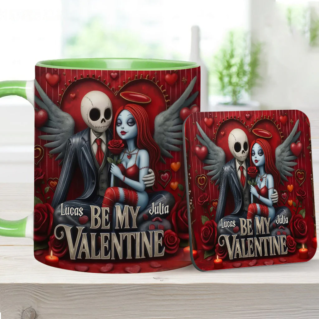 Spooky Be My Valentine - Personalized Accent Mug - Gift For Couples, Movie Fans | NL122 - Image 2