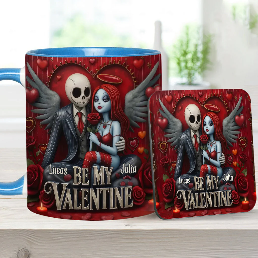 Spooky Be My Valentine - Personalized Accent Mug - Gift For Couples, Movie Fans | NL122 - Image 3