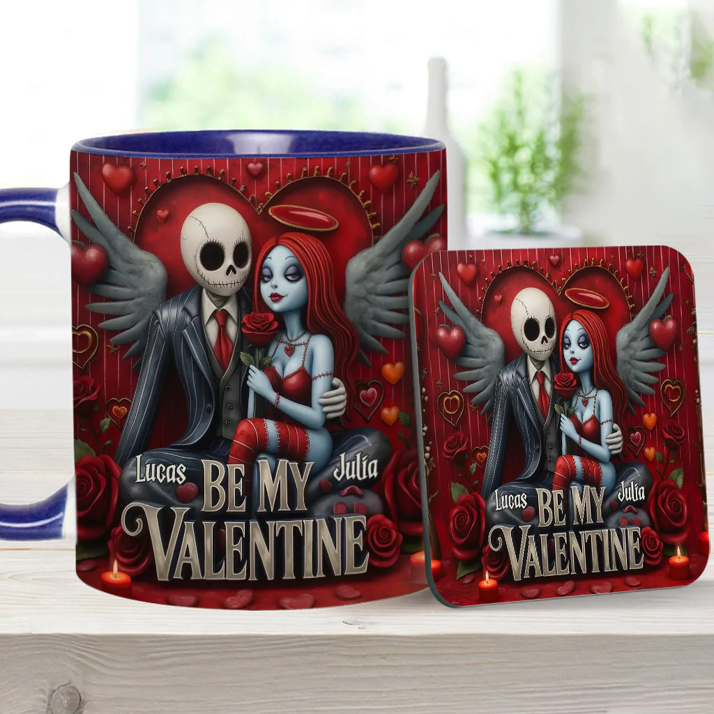 Spooky Be My Valentine - Personalized Accent Mug - Gift For Couples, Movie Fans | NL122 - Image 4