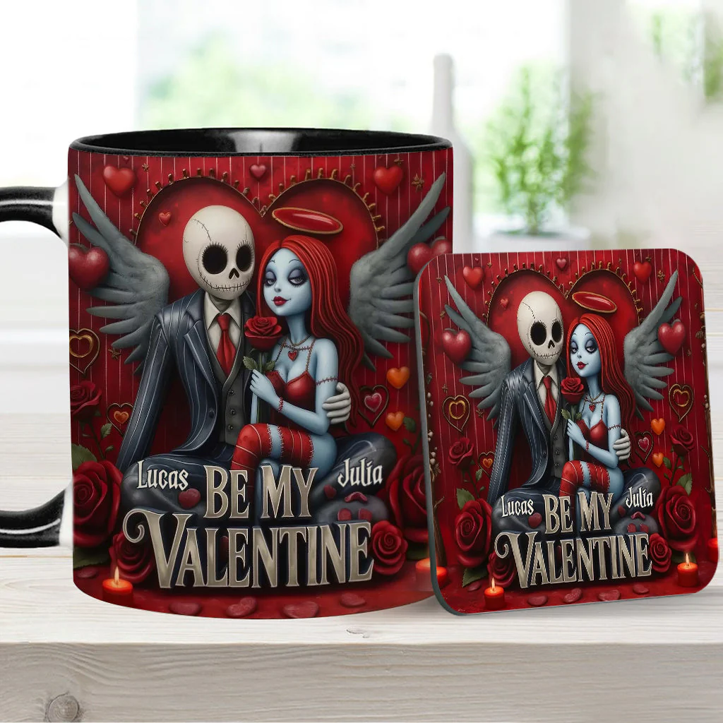 Spooky Be My Valentine - Personalized Accent Mug - Gift For Couples, Movie Fans | NL122 - Image 5