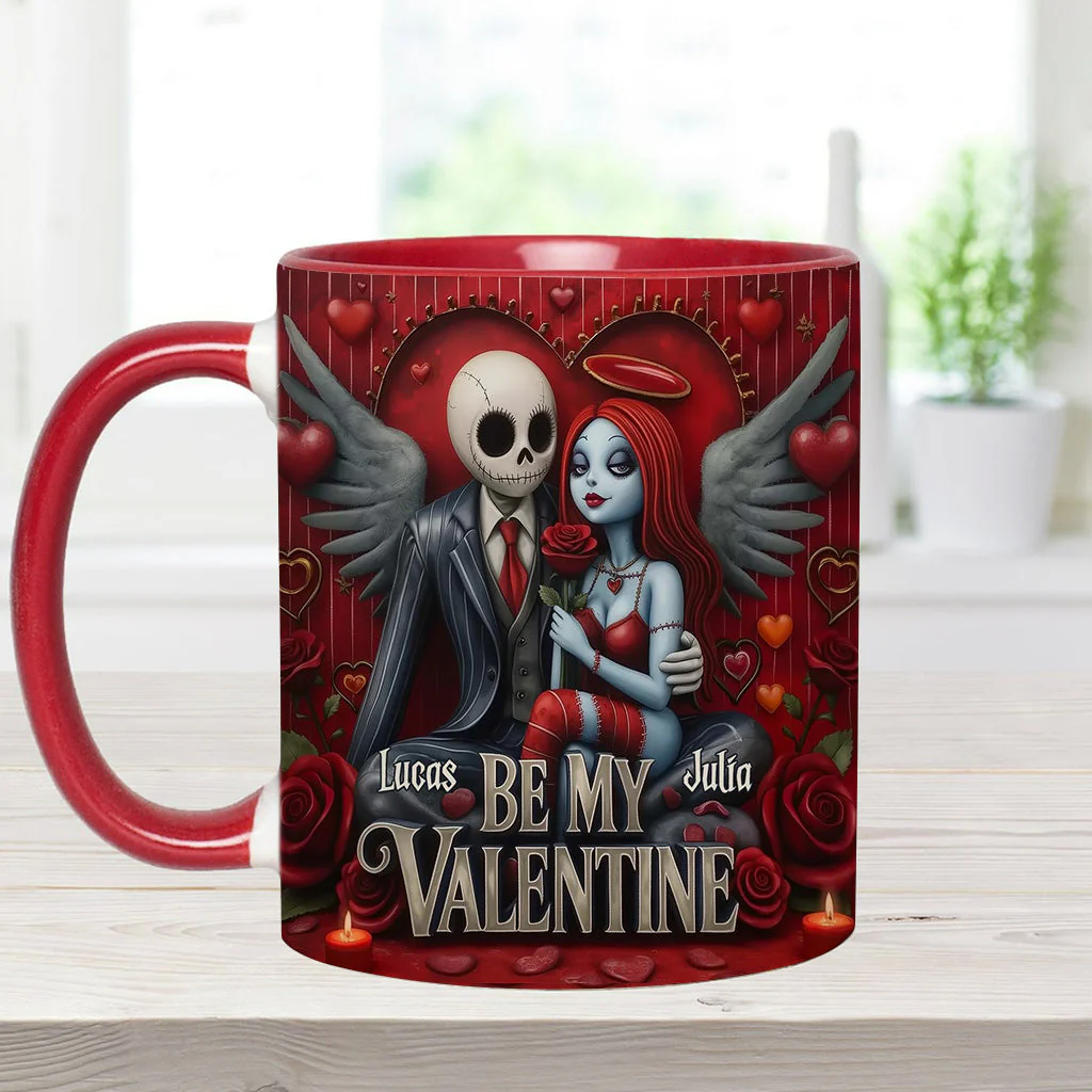 Spooky Be My Valentine - Personalized Accent Mug - Gift For Couples, Movie Fans | NL122 - Image 8