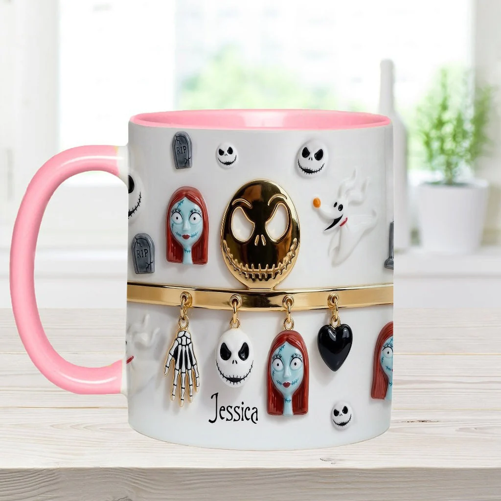 Spooky Characters - Personalized Accent Mug - Gift For Movie Fans NL122 - Image 2