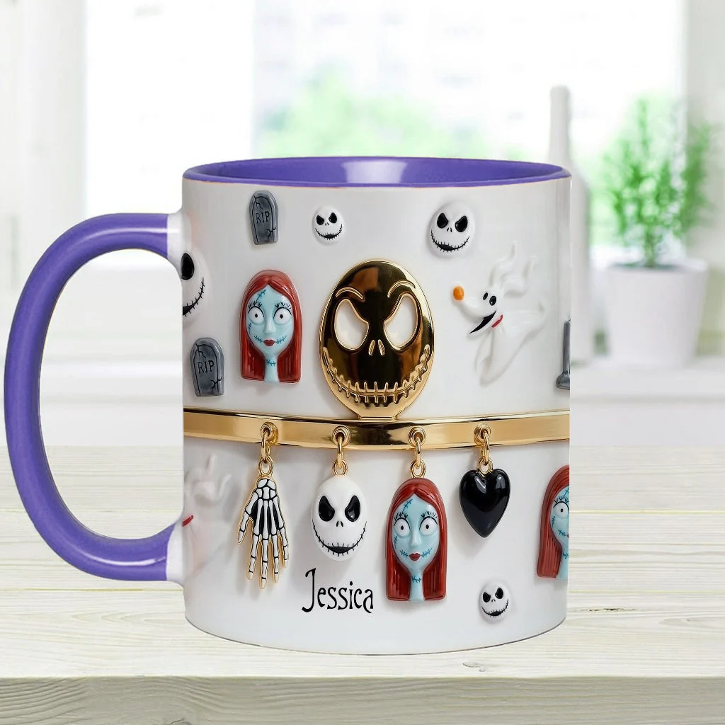 Spooky Characters - Personalized Accent Mug - Gift For Movie Fans NL122 - Image 3