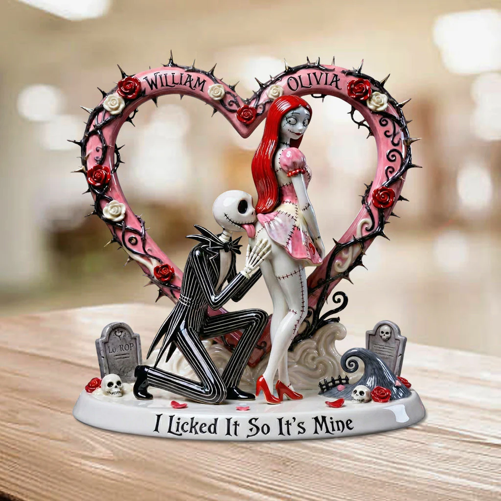 Spooky Couple I Licked It So It's Mine - Personalized Custom Shaped Acrylic Plaque - Gift For Couples NL122 - Image 3