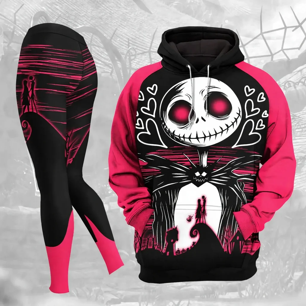 Spooky Couple - Personalized Hoodie And Leggings - Halloween & Christmas Gift For Her HH01 - Image 2