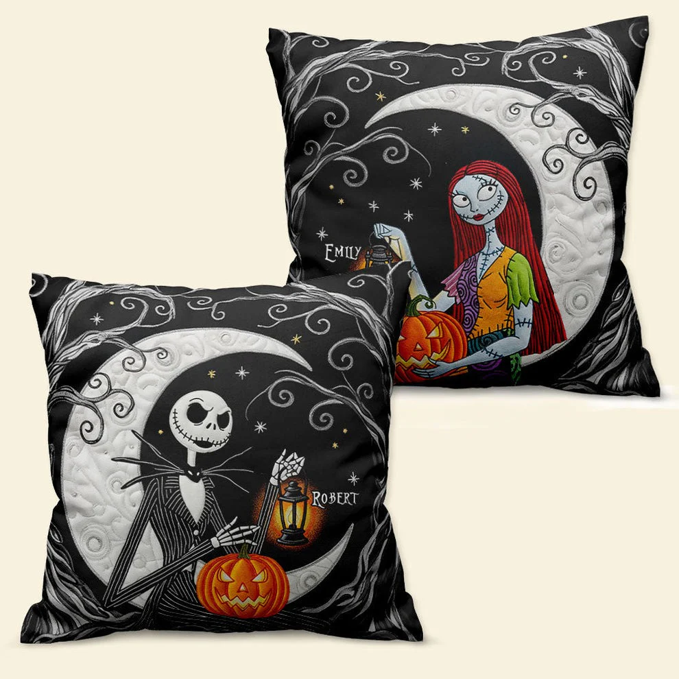 Spooky Couple - Personalized Pillow - Halloween Gift For Couples NL122 - Image 3