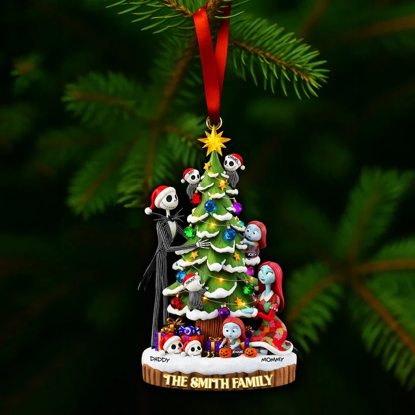 Spooky Family - Personalized Acrylic Ornament - Christmas Gifts For Family NL122 - Image 4