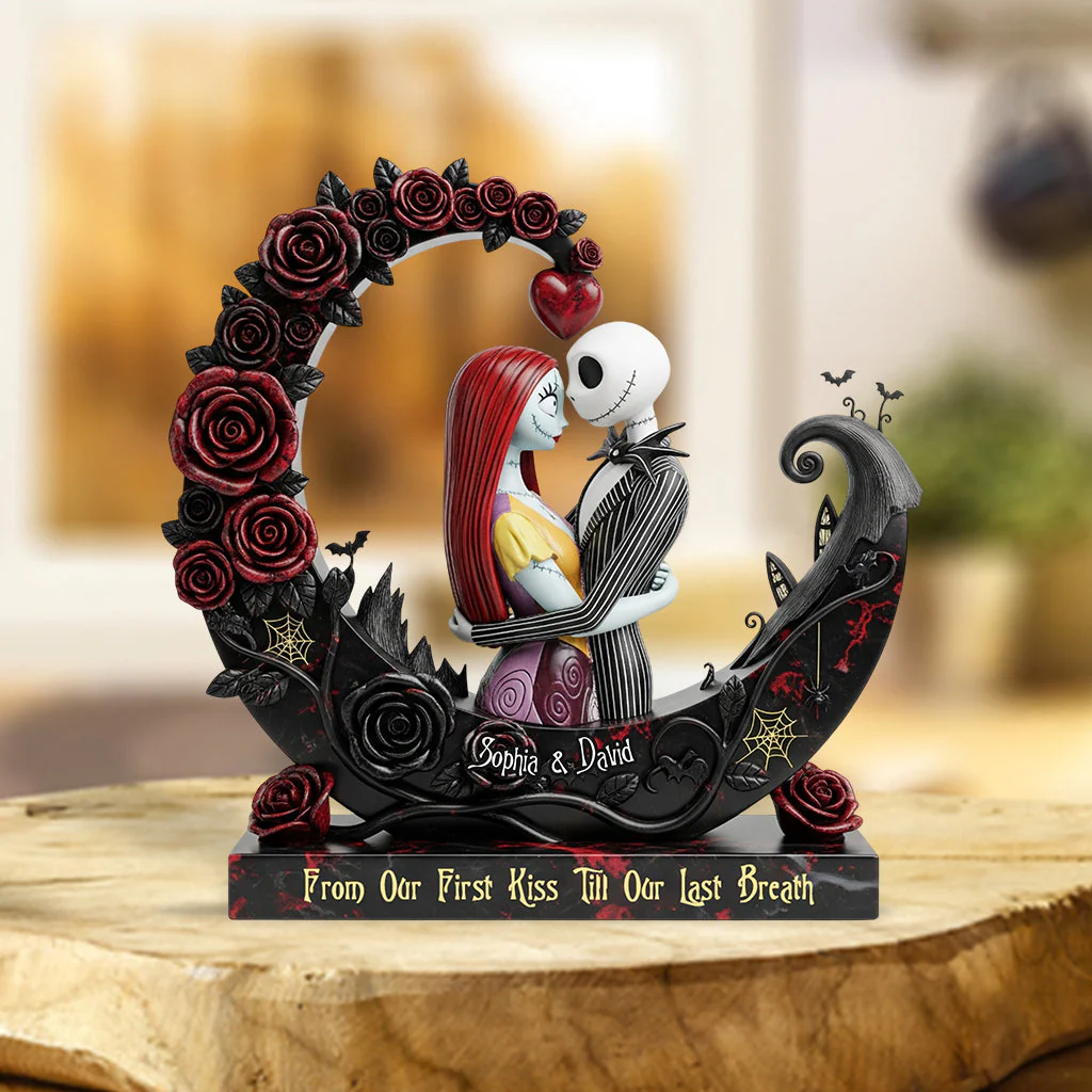 Spooky From Our First Kiss Till Our Last Breath - Personalized Acrylic Plaque - Gift For Couple, Fan Movies HH01 - Image 2