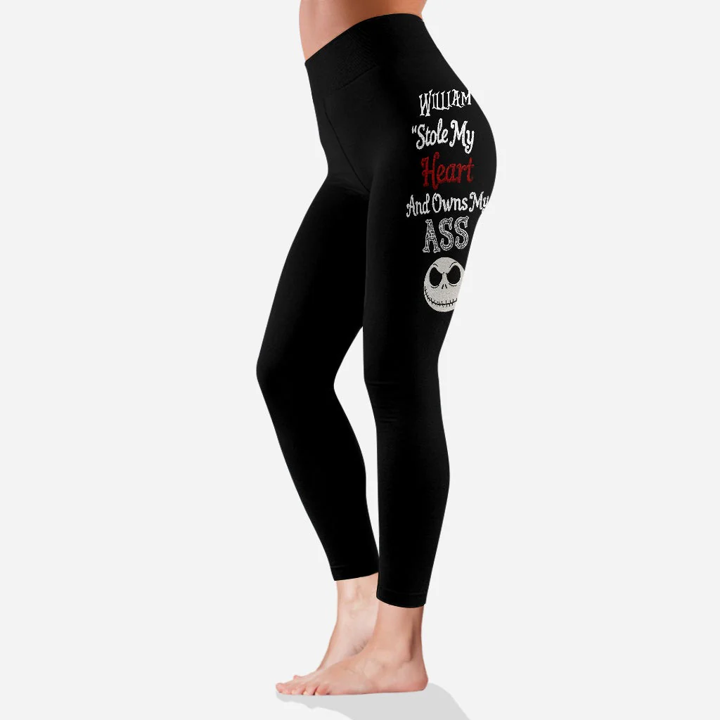 Spooky He Stole My Heart And Owns My A$$ - Personalized Leggings - Christmas Gift For Her NL122 - Image 5