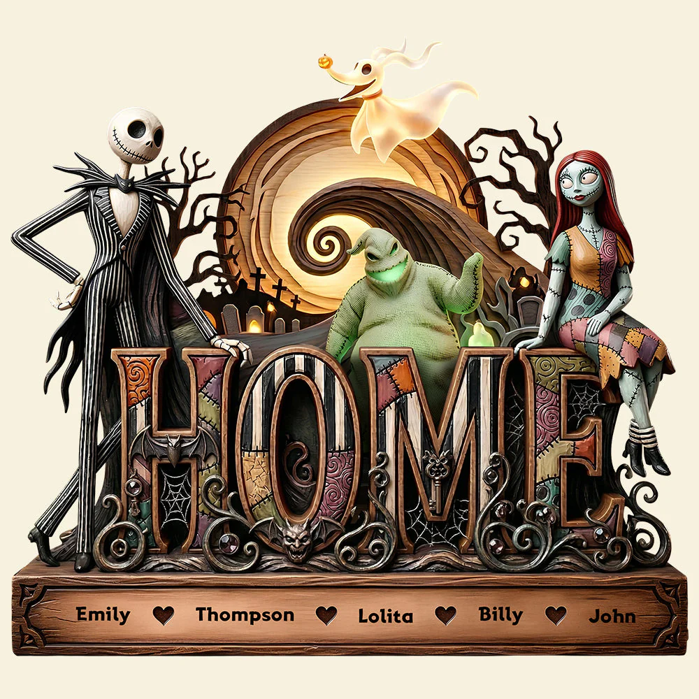 Spooky Home Is Where Family Is - Personalized Acrylic Plaque - Gift For Family, Movie Fans NL122 - Image 3