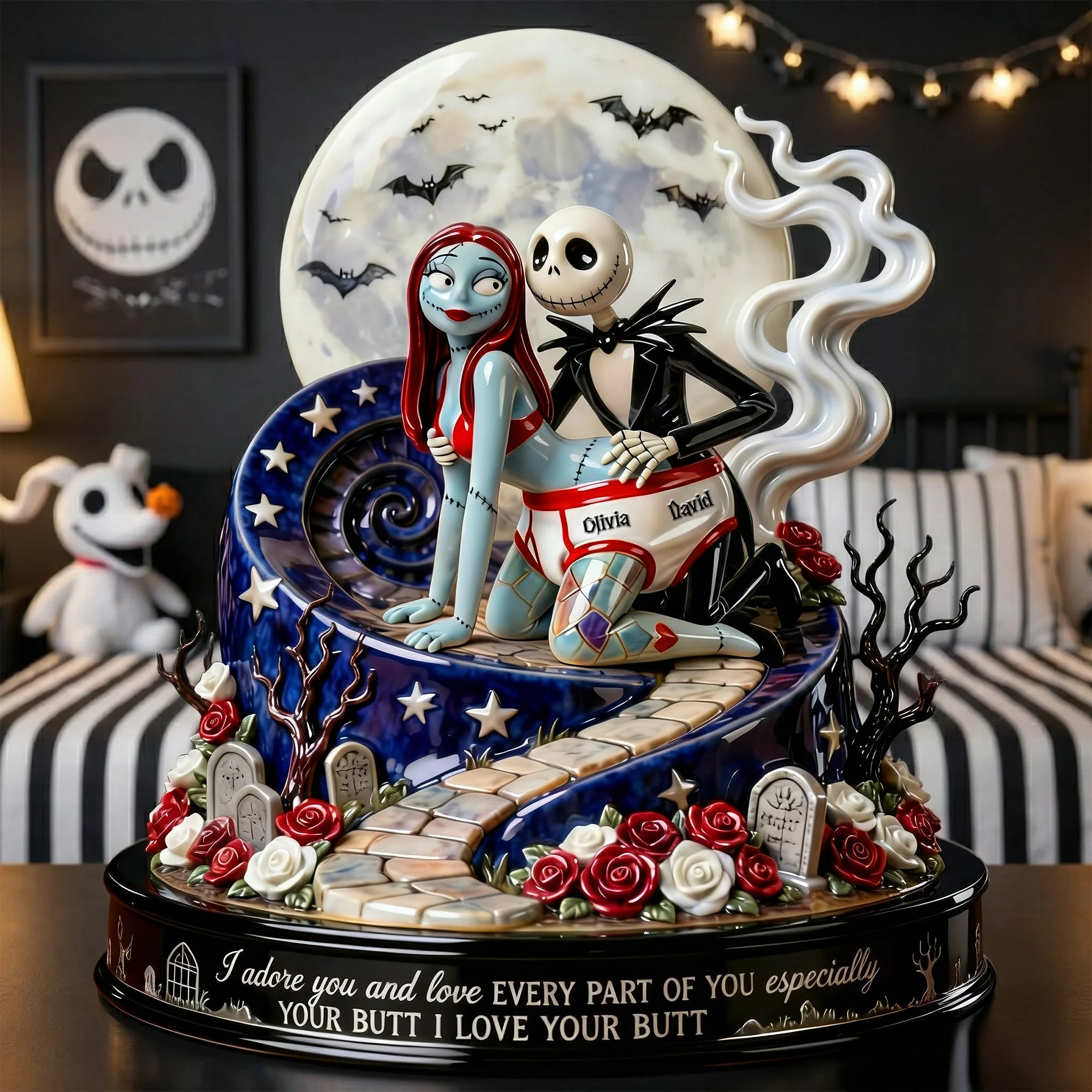 Spooky I Love Your Butt - Personalized Acrylic Plaque - Gift For Couple, Fan Movies HH01
