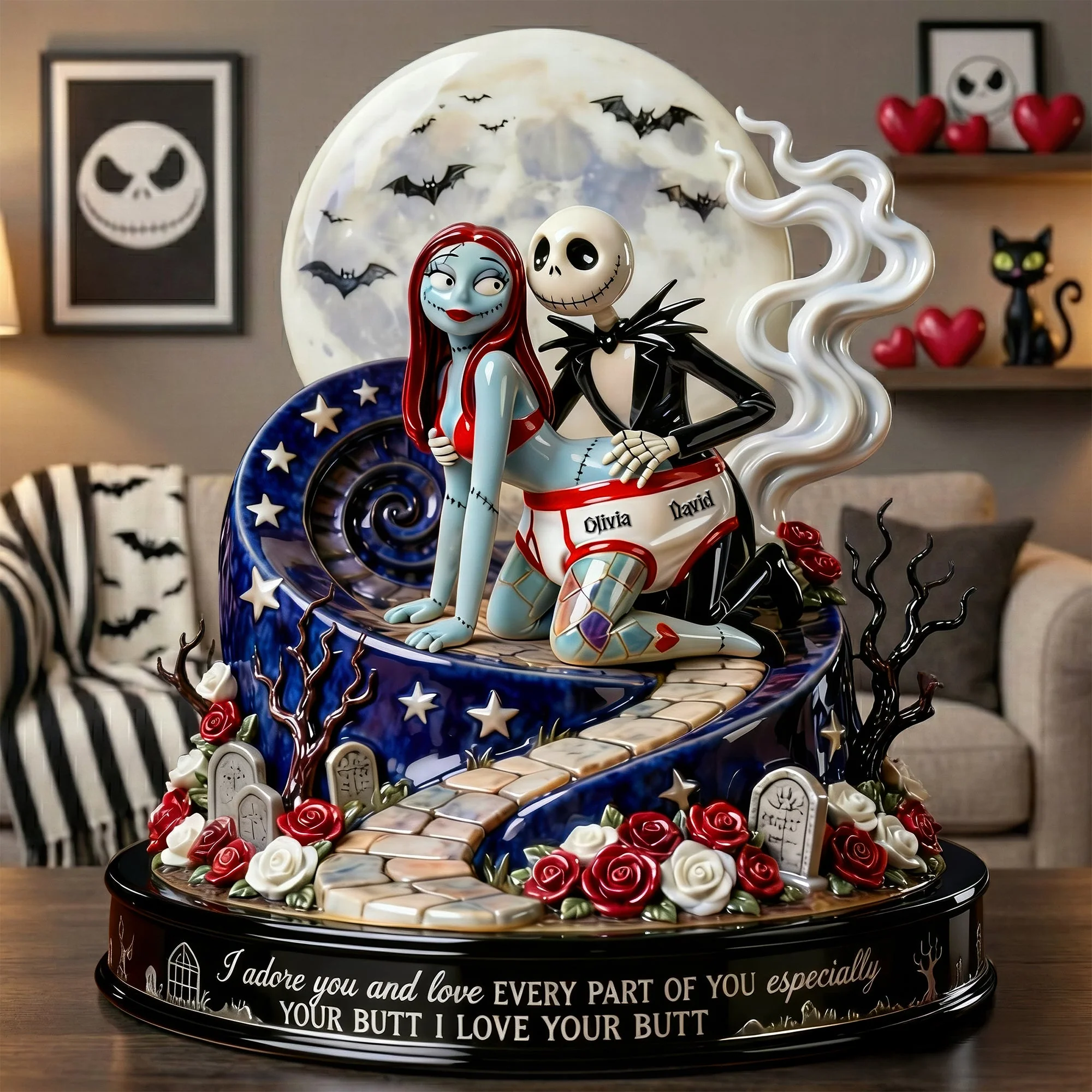 Spooky I Love Your Butt - Personalized Acrylic Plaque - Gift For Couple, Fan Movies HH01 - Image 2