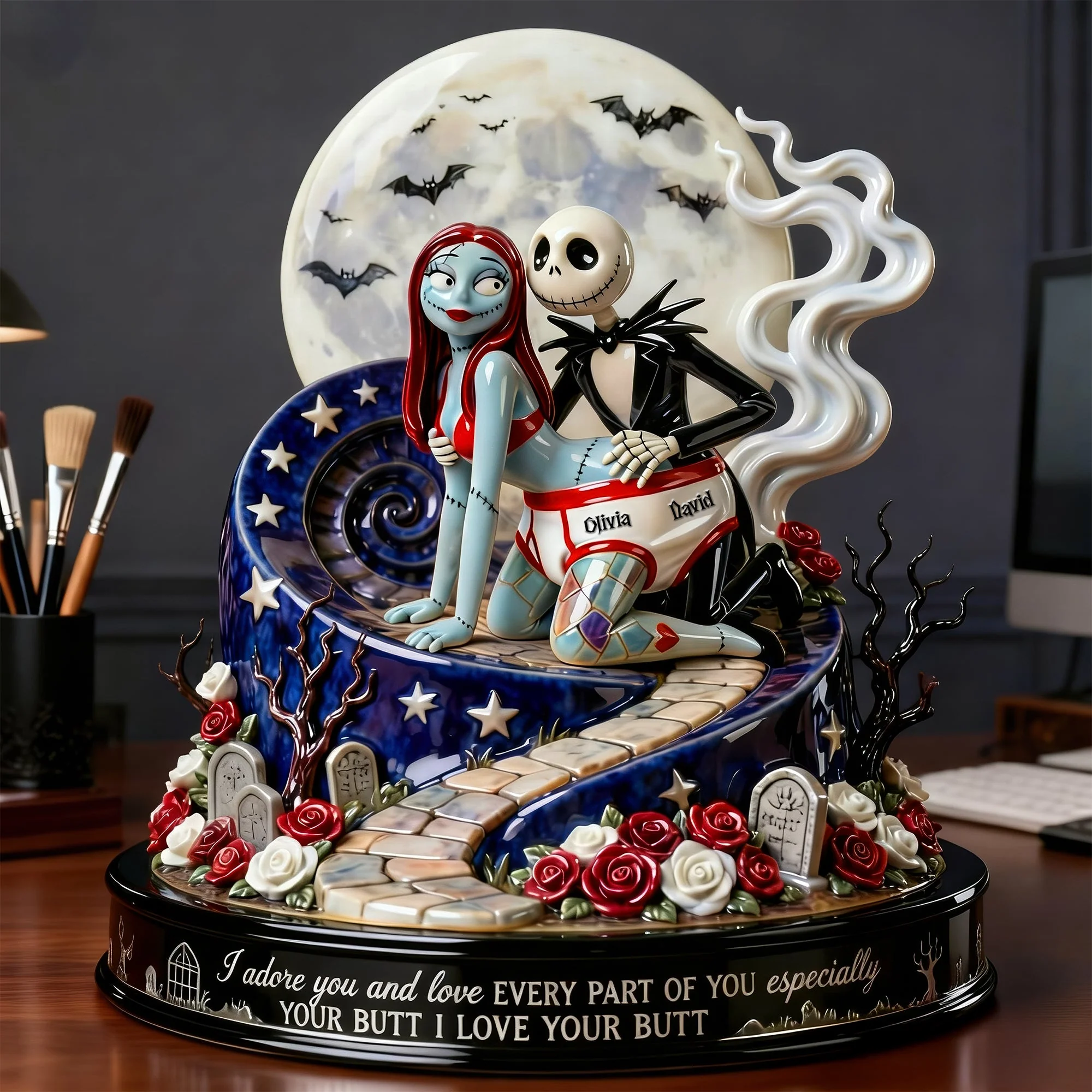 Spooky I Love Your Butt - Personalized Acrylic Plaque - Gift For Couple, Fan Movies HH01 - Image 3