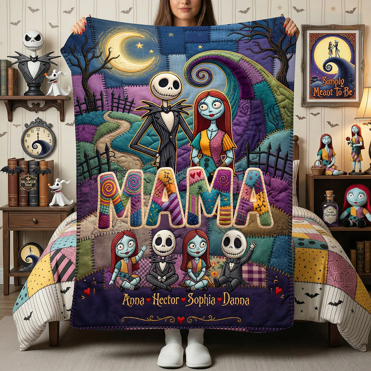 Spooky Mama Nightmare - Personalized Blanket - Gift For Mom, Movie Fans NL122 - Image 2