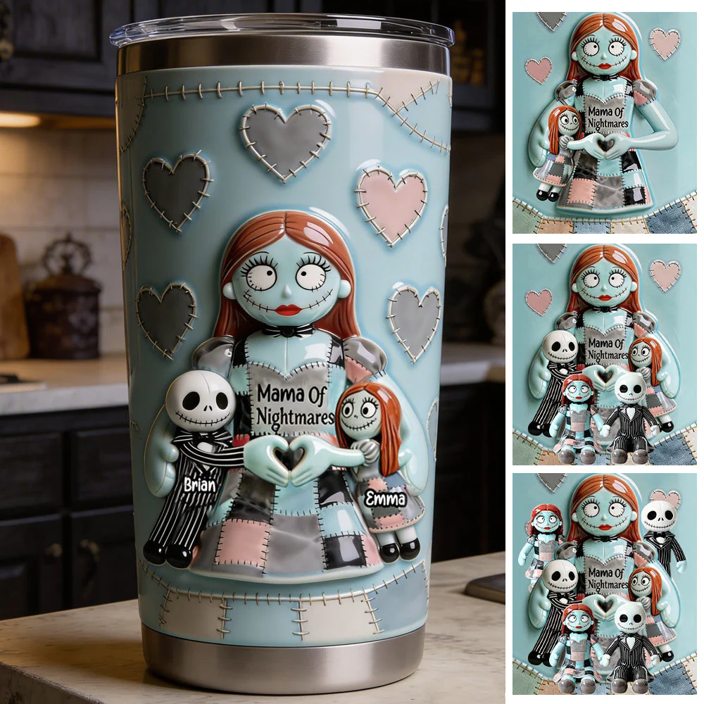 Spooky Mama Of Nightmares - Personalized Tumbler - Gift For Mom, Movie Fans NL122