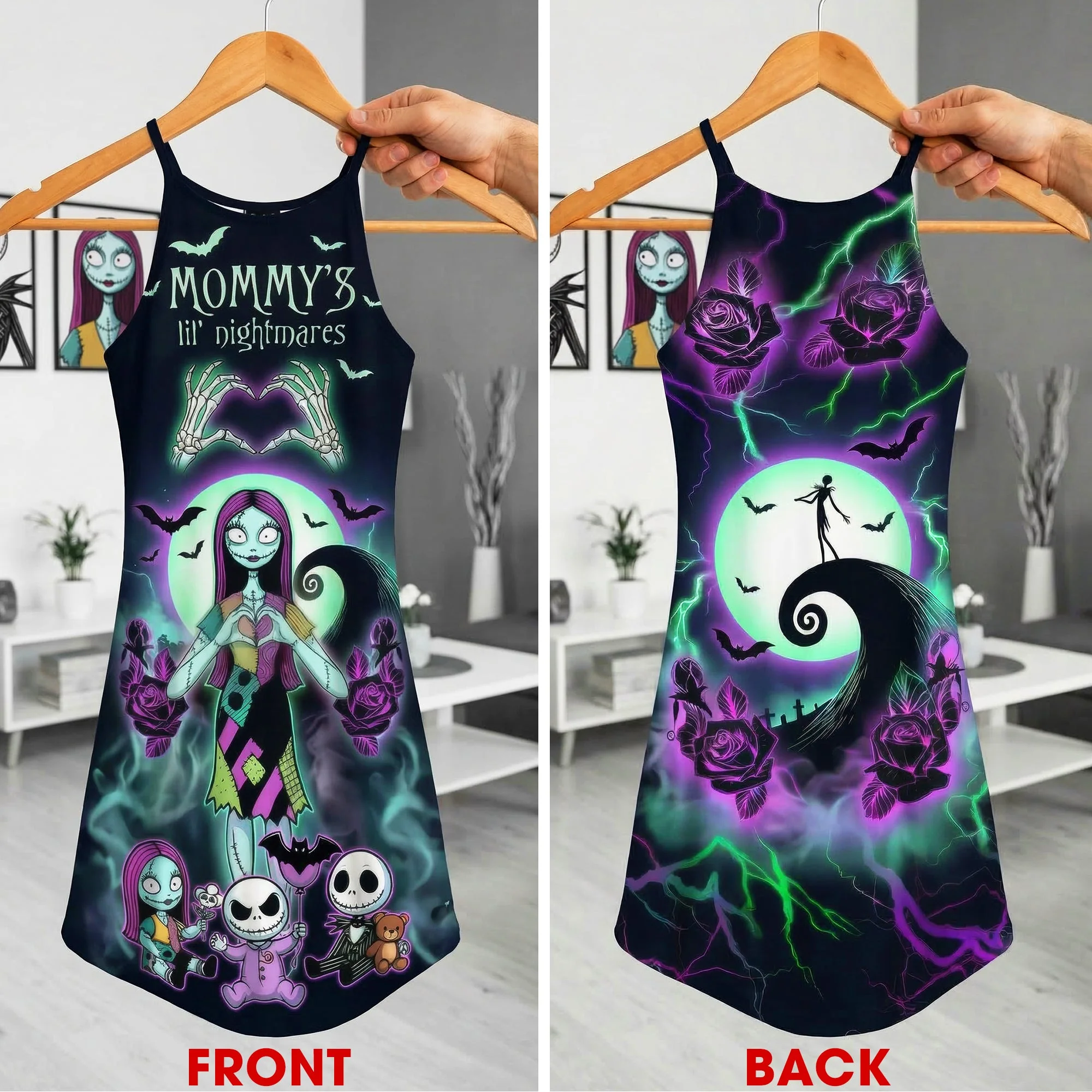 Spooky Mom - Personalized Maxi Dress - Gift For Mother, Movie Fans HH01 - Image 3