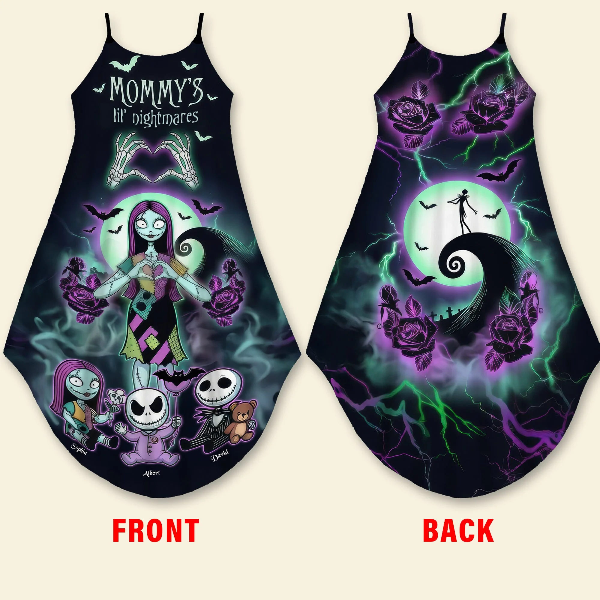 Spooky Mom - Personalized Maxi Dress - Gift For Mother, Movie Fans HH01 - Image 4